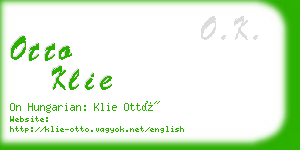 otto klie business card